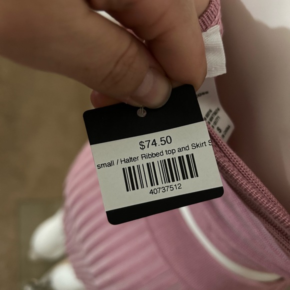 NWT! Le Lis Halter Top and Skirt Set Ribbed Dusty Rose - available in S, M + L - Picture 4 of 6